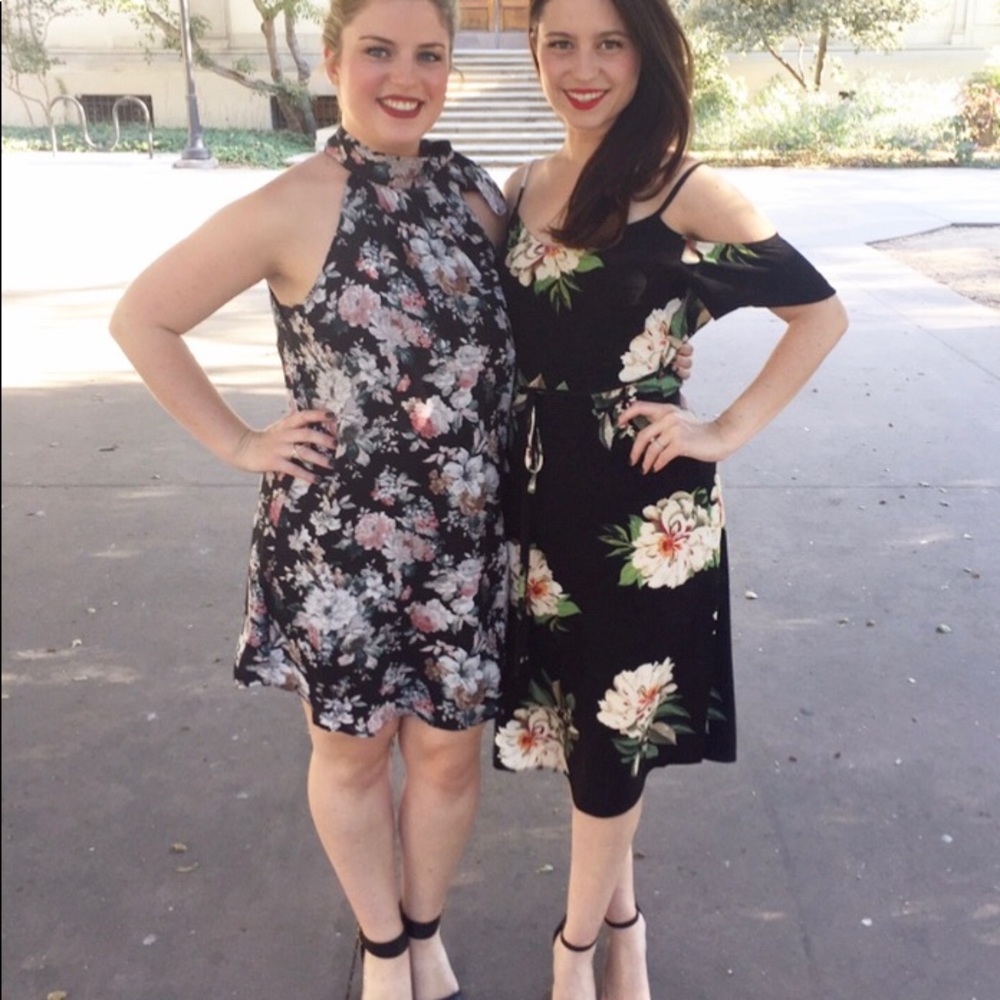 TopShop for Nordstrom Floral Midi Dress